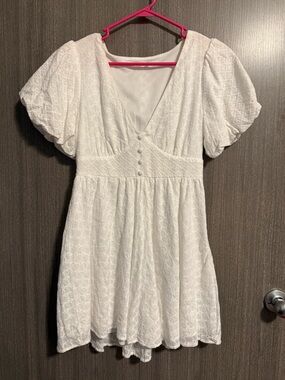 Altar'd State White Embroidered Mini Dress (S)